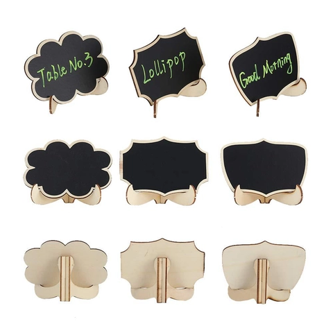 Mini Wooden Chalkboard Signs With Removable Support For Wedding Party Table Decor Reusable Message Board Boxwood Frame