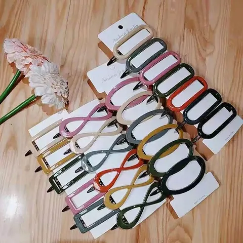 Geometric Hair Clips Acrylic Rectangle Oval Infinity Shape Solid Color Korean Style Fashion Hair Accessories For Women