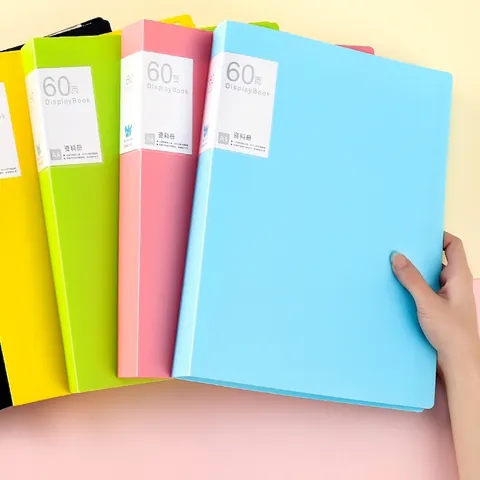 Display Book Portfolio Folder PP Plastic Waterproof File Organizer For A4 A3 Documents Artworks Office School Supplies Matte