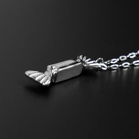 Halskette Mit Bonbon-Anhänger Vergoldeter Edelstahl Streetwear Trendy Lange Pulloverkette Schmuck Für Damen Herren