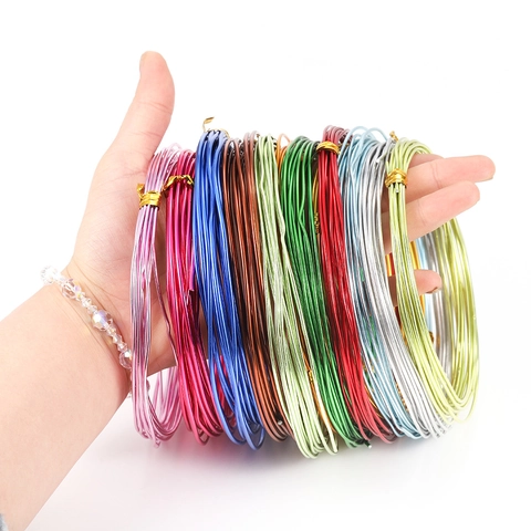 Filo Di Alluminio Anodizzato Colorato Per Artigianato Fai Da Te Creazione Gioielli Tessitura Materiale Metallico Flessibile