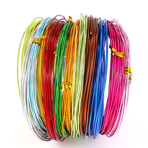 Filo Di Alluminio Anodizzato Colorato Per Artigianato Fai Da Te Creazione Gioielli Tessitura Materiale Metallico Flessibile