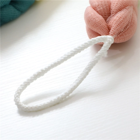 Serviette De Bain En Maille Pour Le Dos Exfoliante Bande Longue Tressée Éponge De Corps Douce PE Gommage De Douche Avec Corde Suspendue