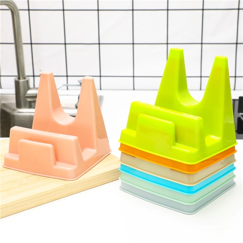 Multifunctional Pot Lid Rack Cutting Board Holder Kitchen Storage Organizer Plastic Free Standing Non-Slip Drip Tray Stand