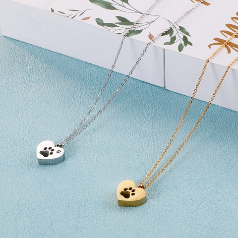 Collar Colgante Corazón Garra Delfín Libélula Acero Inoxidable Joyería Circón Para Mujeres Moda Minimalista