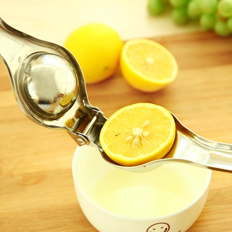 Manual Lemon Squeezer Stainless Steel Handheld Citrus Juicer Press Fruit Extractor Kitchen Tool Heavy Duty Silver
