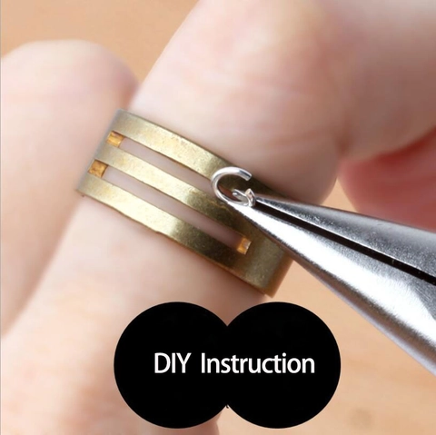 Jump Ring Opener Tool Brass Finger Ring Circular Closer For DIY Jewelry Making Crafts Professional Hand Tool