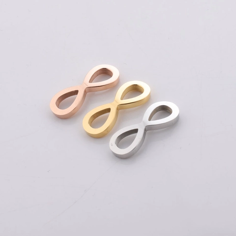 Colgante Símbolo Infinito Conector Acero Inoxidable Pulido Espejo DIY Fabricación De Joyas Accesorio Dije