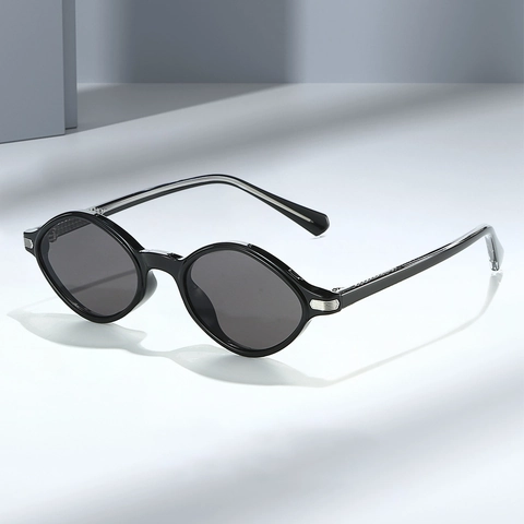 Occhiali Da Sole Ovali Retro Cat Eye Protezione UV400 Montatura In PC Decorazione In Metallo Vintage Per Donna Uomo