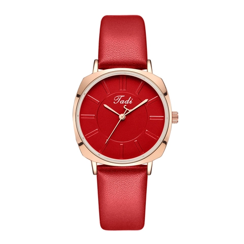 Women Quartz Watch Ultra Thin Alloy Case PU Leather Strap Simple Fashion Analog Wristwatch Elegant Dress Style For Girls