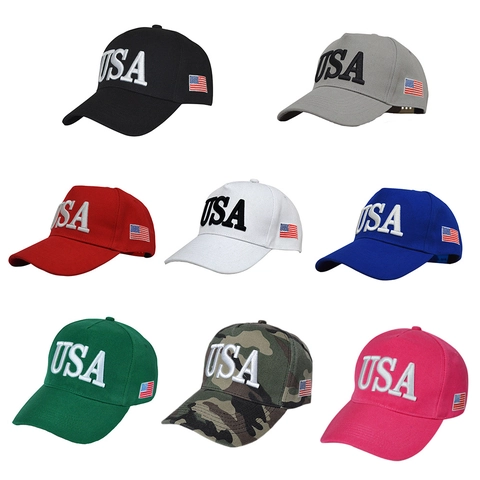American Patriot Baseball Cap USA Flag 3D Embroidered Sun Hat Acrylic Wool Blend Adjustable Sports Cap For Men Women