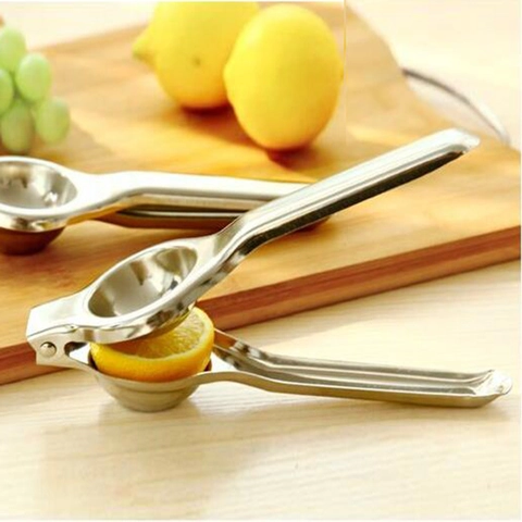 Manual Lemon Squeezer Stainless Steel Handheld Citrus Juicer Press Fruit Extractor Kitchen Tool Heavy Duty Silver