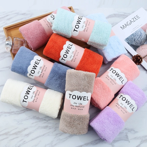 Coral Fleece Facial Towel Thickened Soft Absorbent Breathable Bathroom Household Hand Towels