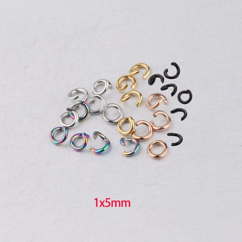 Stainless Steel Open Jump Rings Colorful Electroplated Connectors For DIY Jewelry Making Necklaces Earrings