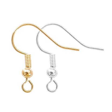 Ganchos Para Pendientes De Hierro Alambres De Oreja Con Bola Y Bobina Para Creación De Joyas DIY