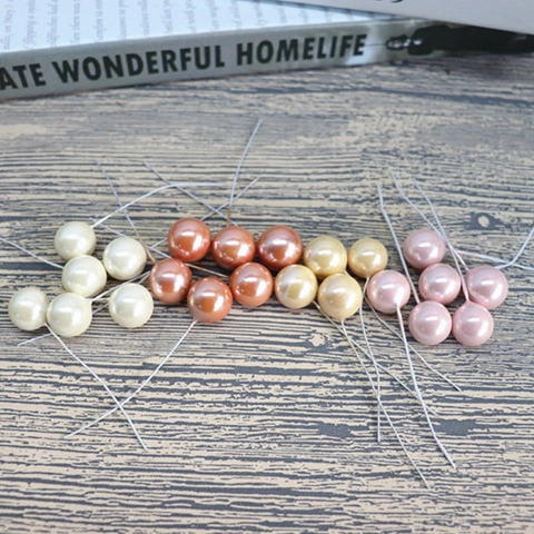 Künstliche Perlenbeeren Mit Biegsamen Drahtstielen Perlglanz Schaumstoff Frucht Picks Für DIY Blumenhandwerk Hochzeit Deko