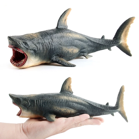 Realistisch Megalodon Haai Model Speelgoed Simulatie Grote Witte Haai Zeeleven Actiefiguur Plastic Educatieve Dier Display