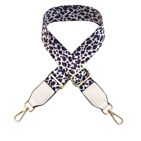 Tracolla per Borsa Regolabile con Stampa Leopardata Tracolla Larga in Poliestere Cinghia Multicolore per Borse a Tracolla Donna Accessori