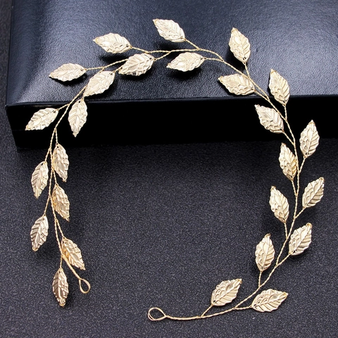 Elegante Vite Di Capelli Da Sposa A Foglia Lega Oro Argento Fatto A Mano Cerchietto Per Capelli Da Matrimonio Per Donne