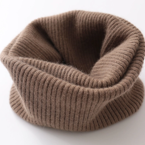 Winter Strick Halswärmer Dick Warm Kaschmir Mix Rippen Cowl Schal Für Damen Herren Nackenwärmer