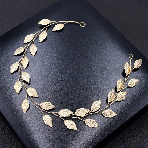 Elegante Vite Di Capelli Da Sposa A Foglia Lega Oro Argento Fatto A Mano Cerchietto Per Capelli Da Matrimonio Per Donne