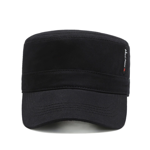 Militär Flache Kappe Für Herren Polyester Verstellbar Atmungsaktiv Sonnenschutz Lässiger Outdoor Sport Hut Mit Stickerei