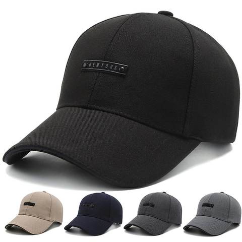 Cappello Da Baseball Con Targhetta Metallica New York Regolabile Misto Cotone Protezione Solare Berretto Sportivo All Aperto