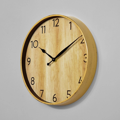 Orologio Da Parete Rotondo Silenzioso Quarzo Plastica Vetro Moderno Arredo Ufficio Soggiorno