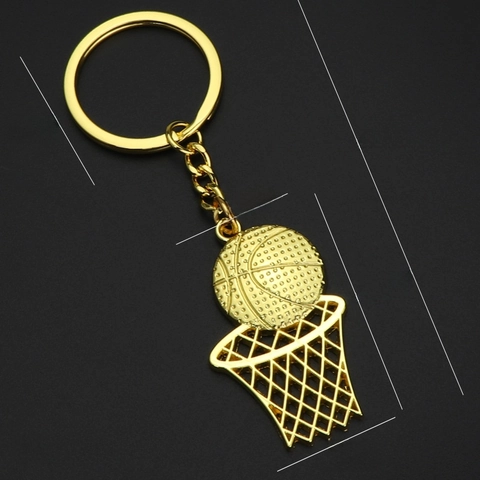 Kreativer Basketball Thema Metall Schlüsselanhänger Kreativer Sport Korb Netz Platz Anhänger Schlüsselring Fan Souvenir Aktivität Geschenk