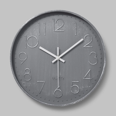 Modern Silent Wall Clock Round Quartz Minimalist Analog Timepiece For Home Office Living Room Kitchen Decor