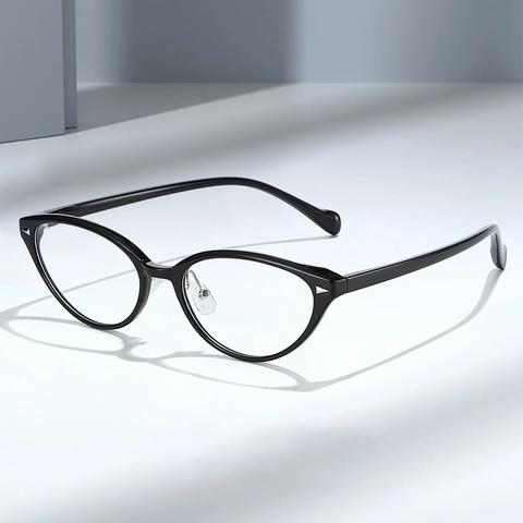 Montura De Gafas Ópticas Anti Luz Azul TR90 Ligero Ojo De Gato Moda Retro Para Mujeres Hombres