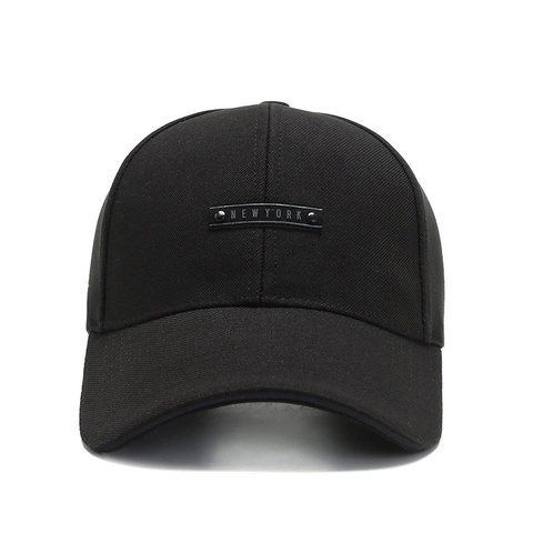 Cappello Da Baseball Con Targhetta Metallica New York Regolabile Misto Cotone Protezione Solare Berretto Sportivo All Aperto