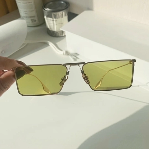 Occhiali Da Sole Quadrati In Metallo Retro Protezione UV400 Occhiali Vintage Per Donna Uomo Tendenza Viaggio Quotidiano