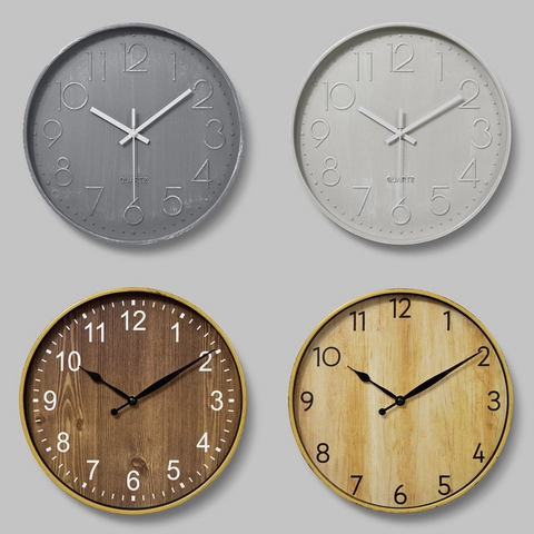 Wanduhr Quarzwerk Minimalistisch Rund Analog Leise Für Zuhause Büro Schlafzimmer Wohnzimmer Kunststoffrahmen