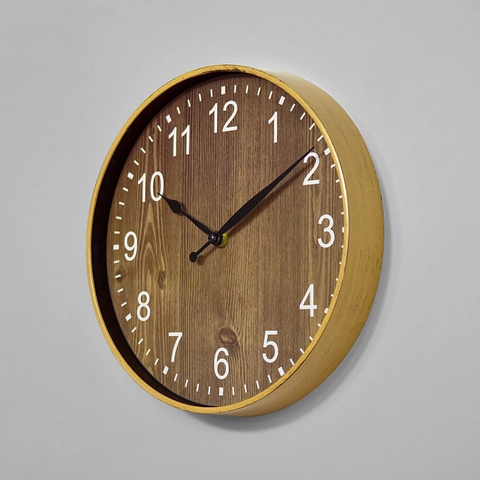 Wandklok Stil Rond Kunststof Frame Glas Modern Quartz Uurwerk Arabische Cijfers Woonkamer Decoratie