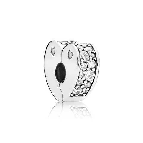 Alloy Strass Herz Anhänger Clip Stopper Pavé Kristall Perle Für DIY Armband Schmuckherstellung Frauen Accessoire Geschenk