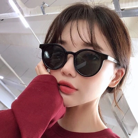 Rundrahmen Sonnenbrille Vintage Retro Stil Kunststoffgestell UV Schutz Leicht Trendy Outdoor Straßenfotografie Unisex