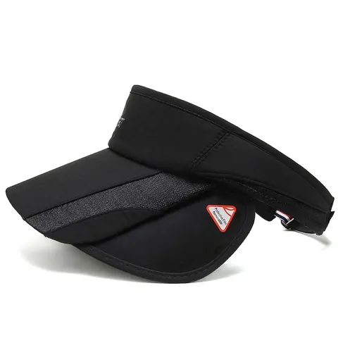 Women Summer Sun Visor Hat Breathable Mesh Empty Top Cap With Retractable Side Brims For Outdoor Sport Running Cycling
