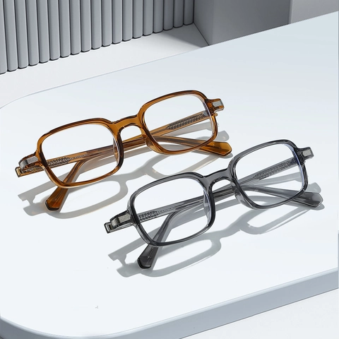 Occhiali Anti Luce Blu Quadrati Montatura TR90 Leggera Retro Di Tendenza Per Uomo Donna Con Cerniera A Molla