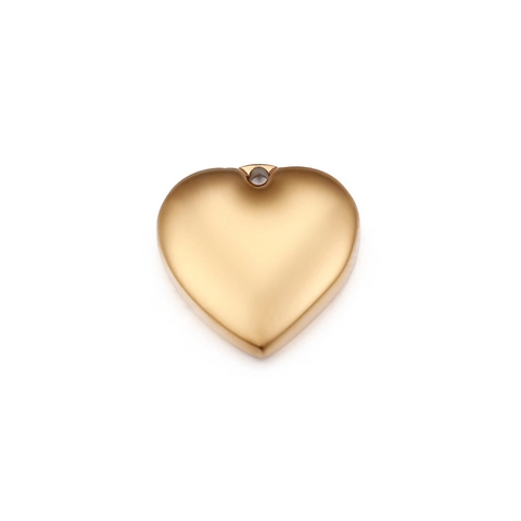 Dijes Colgantes De Corazón De Acero Inoxidable Chapado En Oro De 18K Superficie Lisa Pulida Para Joyería DIY