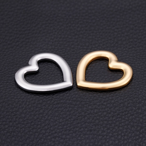 Dijes De Acero Inoxidable En Forma De Corazón Colgantes Huecos Pulidos Para Fabricación De Joyas DIY Accesorios Pulseras
