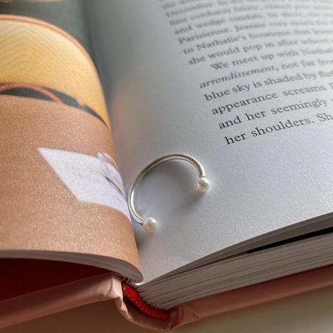 925 Sterling Silber Künstliche Perle Offener Ring Minimalistisch Verstellbar Smile Design Schmuck Für Frauen Koreanische Mode