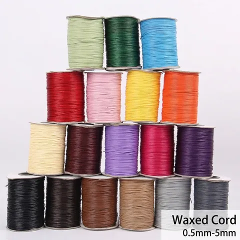 Cordon Ciré Tressé En Polyester Pour La Fabrication De Bijoux DIY Bracelet Collier Artisanat Fil Lisse Écologique