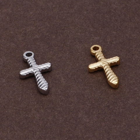 Colgante De Cruz De Acero Inoxidable Con Textura De Cuerda Retorcida Joyería Religiosa Retro Para Hombre Mujer