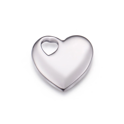 Dijes De Corazón Pulidos De Acero Inoxidable Colgantes Calados Para Fabricación De Joyas DIY Accesorios