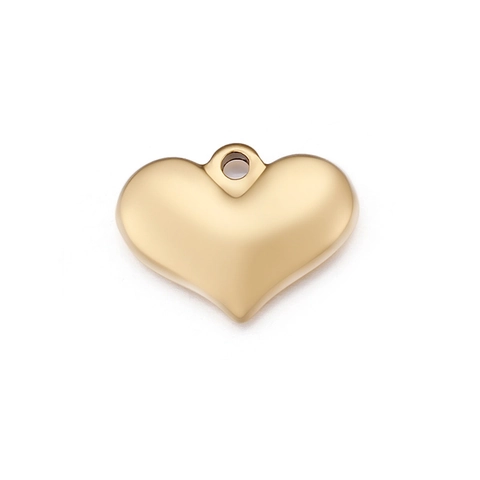 Herz Charms Anhänger Edelstahl Spiegel Poliert Glatt Für DIY Halskette Armband Schmuckherstellung Zubehör Minimalistisch
