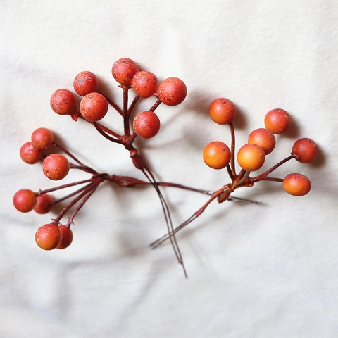 Artificial Berry Branches Faux Red Fruit Stems For Home Decor Flower Arrangement Plastic Foam Decorative