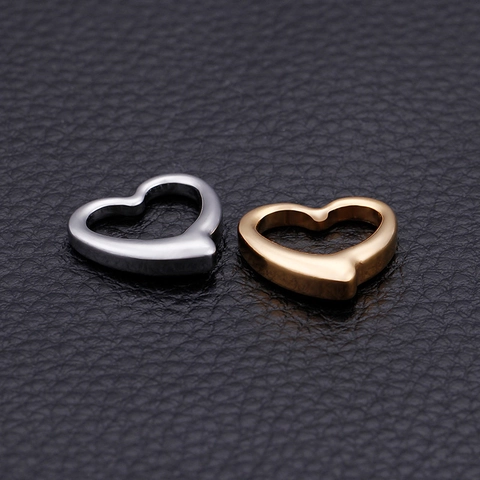 Colgantes De Corazón Hueco De Acero Inoxidable Chapado En Oro De 18K Pulido Para Hacer Joyas De Bricolaje