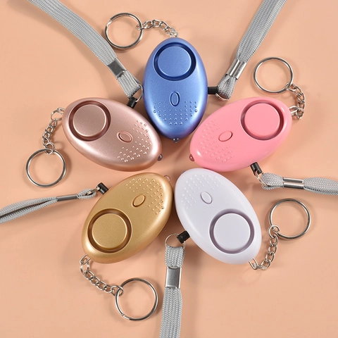 Personal Security Alarm Keychain High Decibel Emergency Siren With LED Light Self Defense For Women Children Elderly