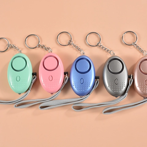 Personal Security Alarm Keychain High Decibel Emergency Siren With LED Light Self Defense For Women Children Elderly